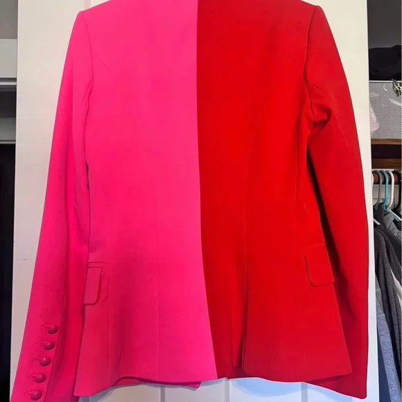 L’agence Kenzie Colorblock Women's Blazer - Red and Pink